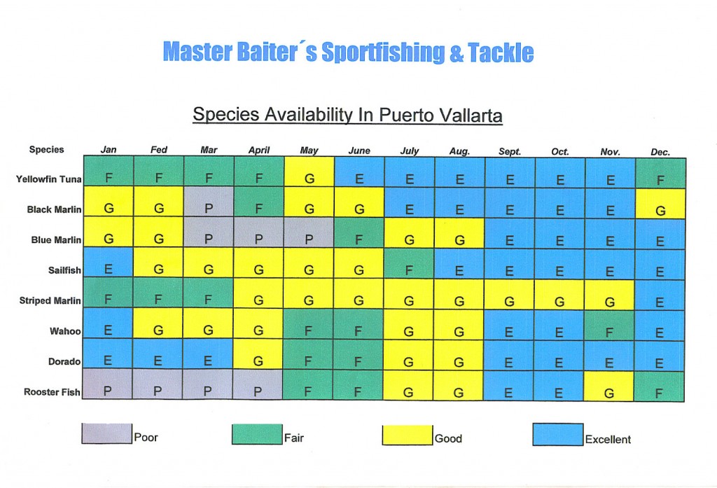 Puerto Vallarta Fishing Chart